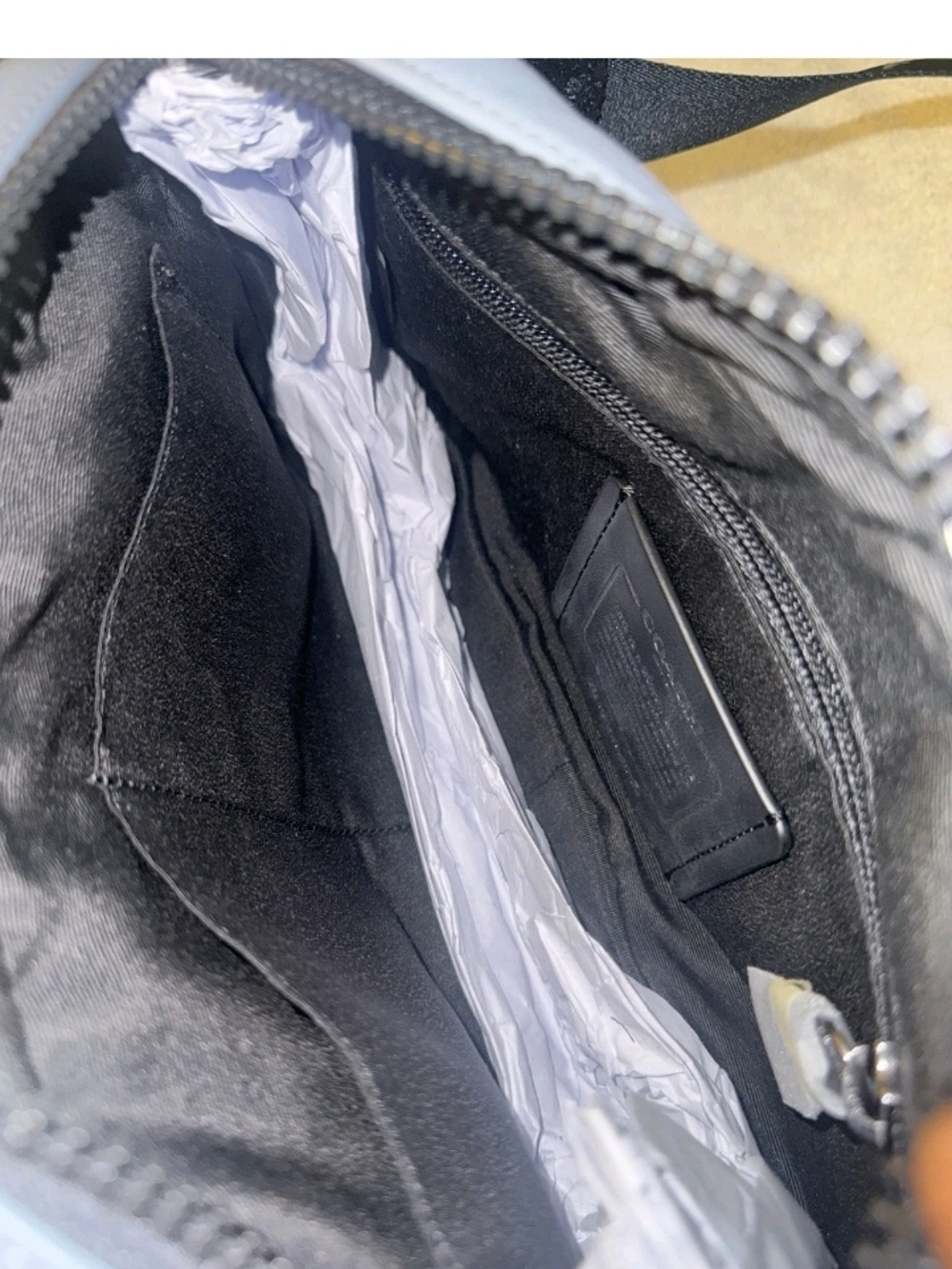 COACH Edge Belt Bag / Fanny Pack - Signature Light Grey /Blue With Strap - NEW - Picture 6 of 8